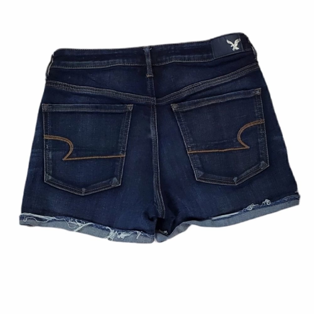 American Eagle Indigo High Rise Shortie Shorts